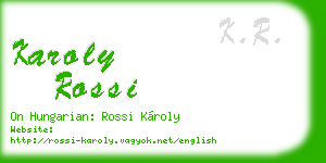 karoly rossi business card